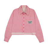 Teela Pink Seersucker Button Down Shirt