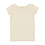 Lil Legs Cream Bamboo Short Sleeve Tee