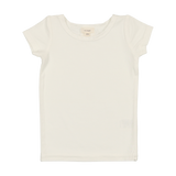 Lil Legs Off White Bamboo Short Sleeve Tee