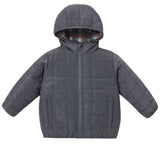 Rylee + Cru Midnight Check Reversible Puffer
