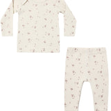 Quincy Mae Fall Ditsy Ribbed Tee Set