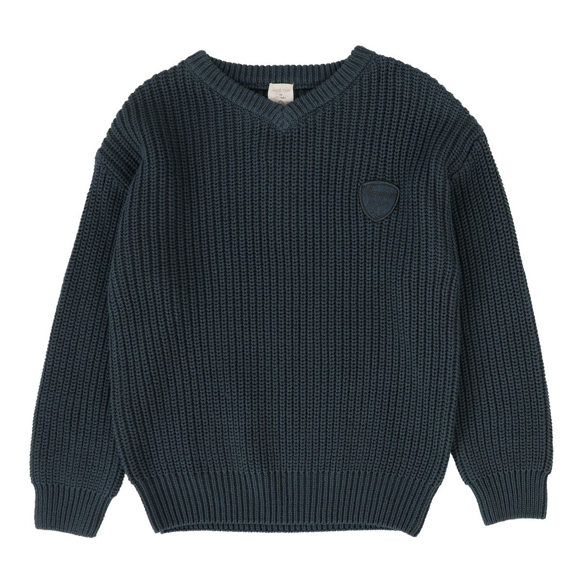 Analogie Slate Knit Vneck Sweater 