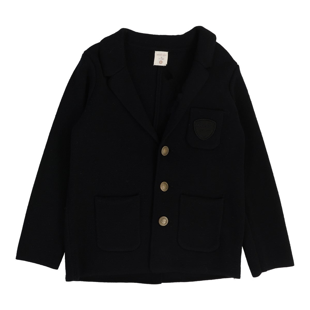 Analogie Black Crest Knit Blazer
