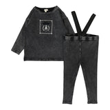Lil Legs Black Wash Pocket Set