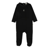 Lil Legs Black Emblem Footie