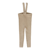 Lil Legs Oatmeal Knit Long Suspender Leggings