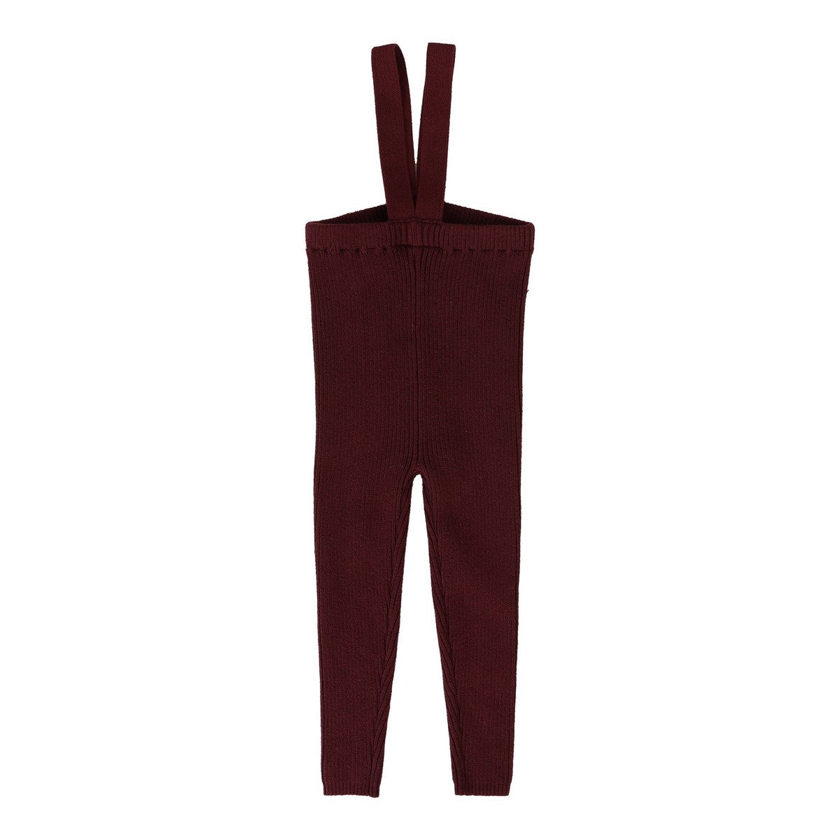 Lil Legs Wine Knit Long Suspender Legging