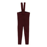 Lil Legs Wine Knit Long Suspender Legging