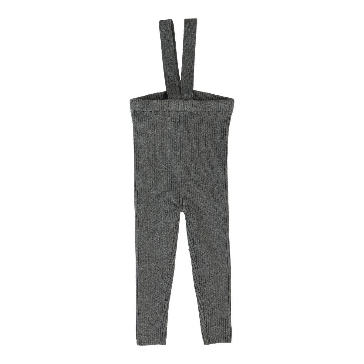 Lil Legs Mid Grey Knit Long Suspender Legging