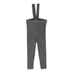 Lil Legs Mid Grey Knit Long Suspender Legging