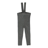 Lil Legs Mid Grey Knit Long Suspender Legging