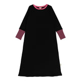 Lil Legs Black/Hot Pink Striped Cuff Night Gown