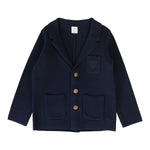 Analogie Navy Crest Knit Blazer