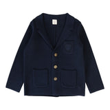 Analogie Navy Crest Knit Blazer