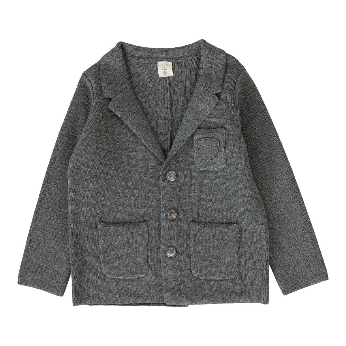 Analogie Mid Grey Crest Knit Blazer
