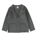 Analogie Mid Grey Crest Knit Blazer