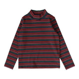 Lil Legs Mutli Stripe Printed Mockneck