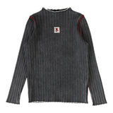 Lil Legs Black Wash Contrast Funnel Neck