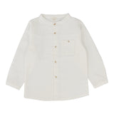 Lil Legs Winter White Mandarin Collar Shirt