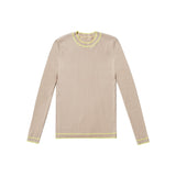 Elle Oh Elle Beige With Yellow Lines Sweater