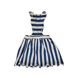 Hey Kid BlueIvory Striped Terry Dress