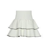 Parni Ivory Milano Tiered Skirt